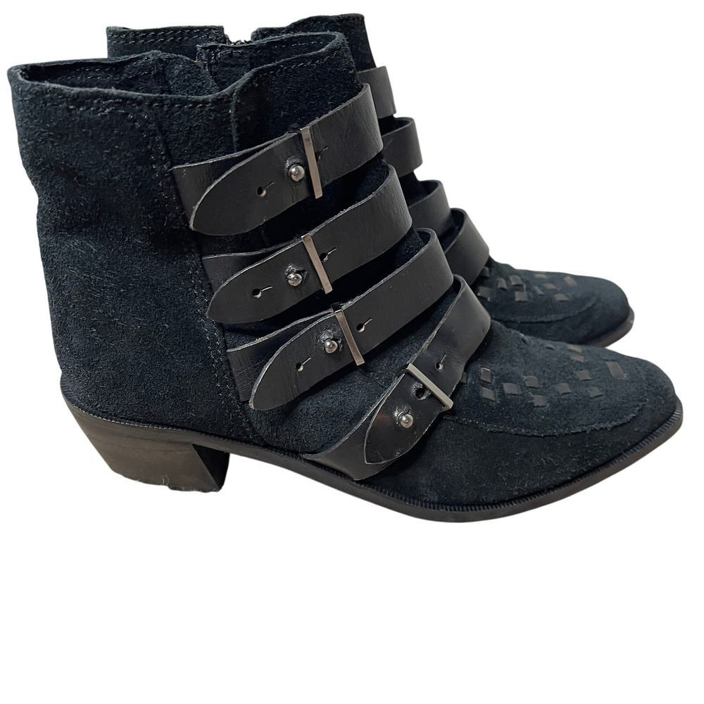 Free People Ranger‎  Black Ankle Boot Size 7